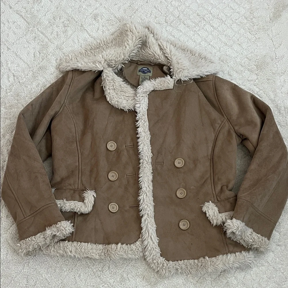 Cozy Brown Jacket with Faux Fur Trim - Picture 2 of 6